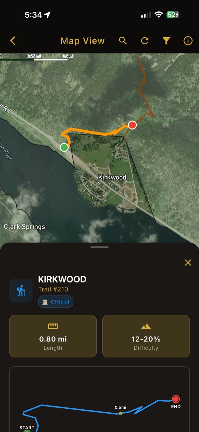 Obsession GPS Tracker on iPhone - Map View