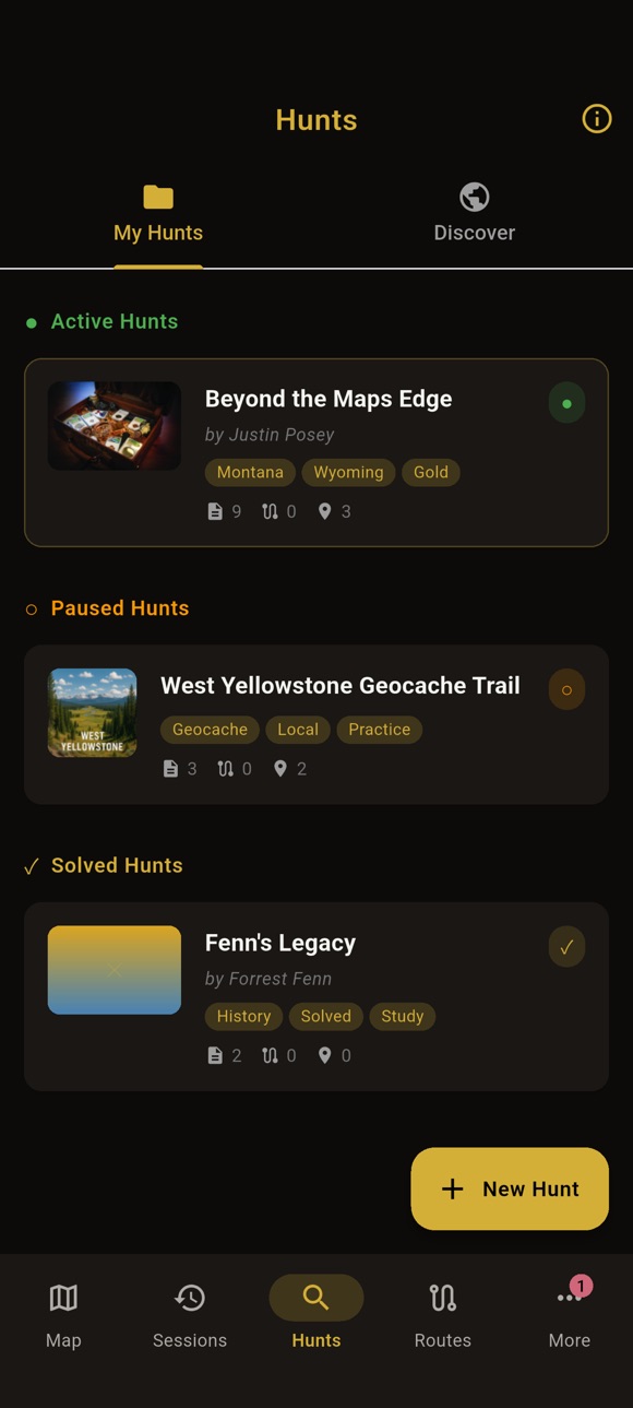 Obsession Tracker on Android - Hunts organizer