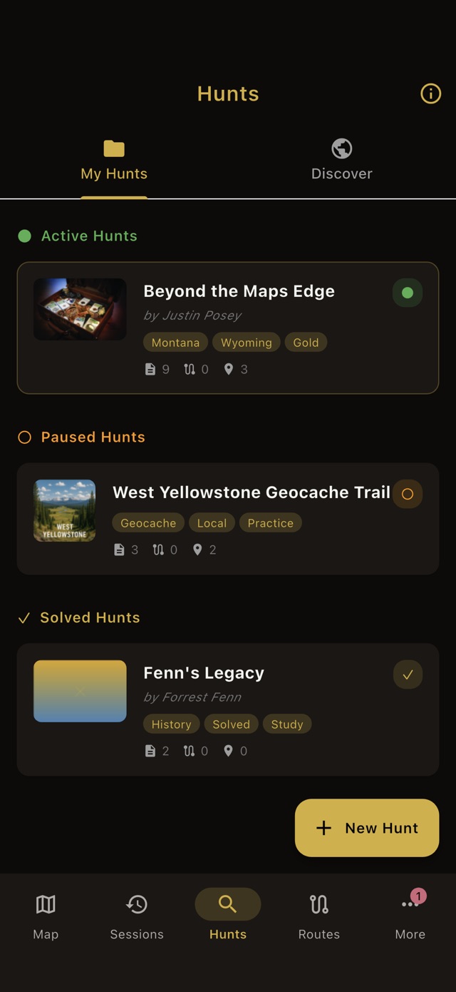 Obsession Tracker on iPhone - Hunts organizer
